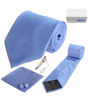 Coffret Saint Domingue - Cravate bleu azur