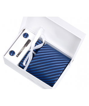 boutons de manchette Coffret Jakarta pince /à cravate pochette de costume Cravate jaune dor/é /à motifs carr/és et petits carr/és bleus