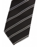 Coffret Brasilia - Cravate slim noire à rayures blanches et noires